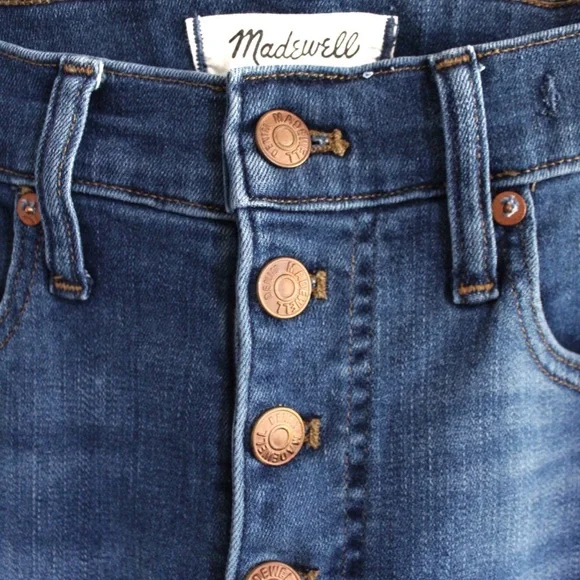 Madewell 9” Mid-Rise Skinny Jeans Medium Wash 26 2 - Picture 4 of 11